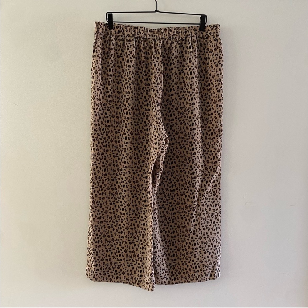 J. Crew wide-leg pants with all-over leopard print